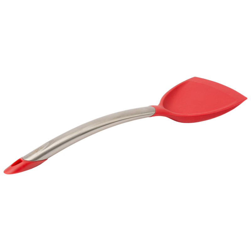Cuisipro Silicone Wok Turner, Heat and Stain Resistant, Dishwasher Safe, 32cm, Red