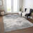 Aera Gray Washable Indoor-Outdoor Rug - -1365036182