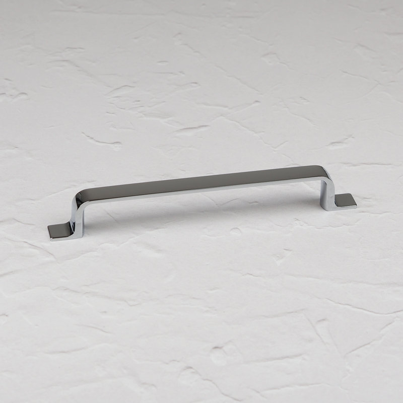 Strap Style Bar Handles in Multiple Finishes, Chrome, 160mm