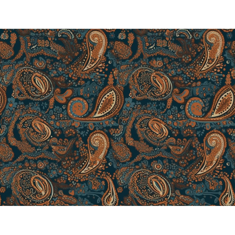 Polyester Comforter, Queen Comforter, Blue/Beige Paisley