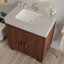 Meuble-lavabo autoportant en pierre frittée avec lavabo en céramique-1254183259