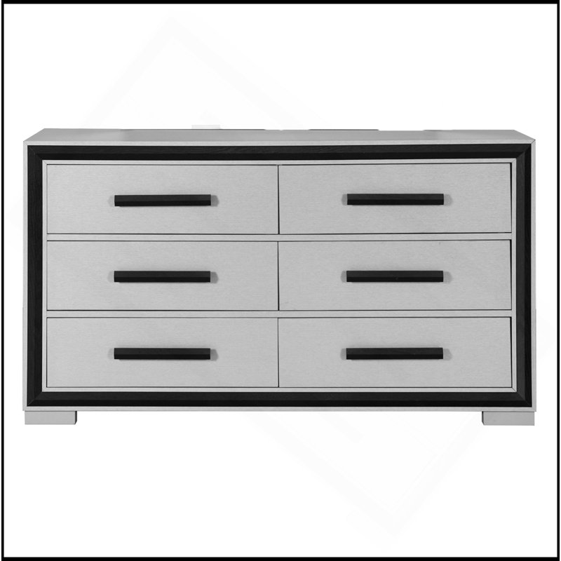 DRESSER NOIR GRIS ADELAIDE, Noir/gris