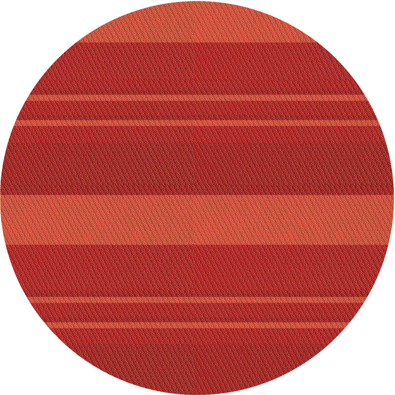 Striped Indoor Rug, Round 8'