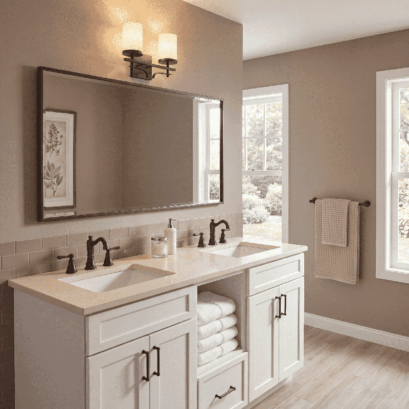Elborough Vanity Light in English Bronze, Bronze