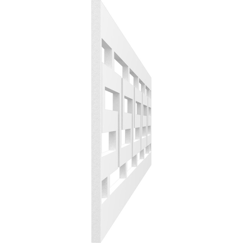 Moulure de panneau H T, H 10 po x l 46,75 po x P 0,38 po, PVC de qualité architecturale