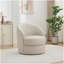 Fauteuil d'appoint pivotant en cuir Gream Top-grain, 360 ° lisse Spin, chaise longue moderne de style Mid-Century pour le salon / bureau-191176630