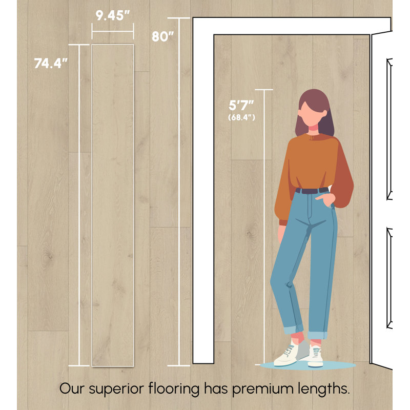 Bramble 30-mil x 9.45-in W x 74.4-in L Waterproof Luxury Vinyl Plank Flooring(24.41 sqft/case), Beige