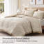 Ensemble de literie pour grand lit, jacquard botanique en mélange de coton, beige