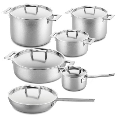Attiva Pewter 12 Pcs Set Stainless Steel