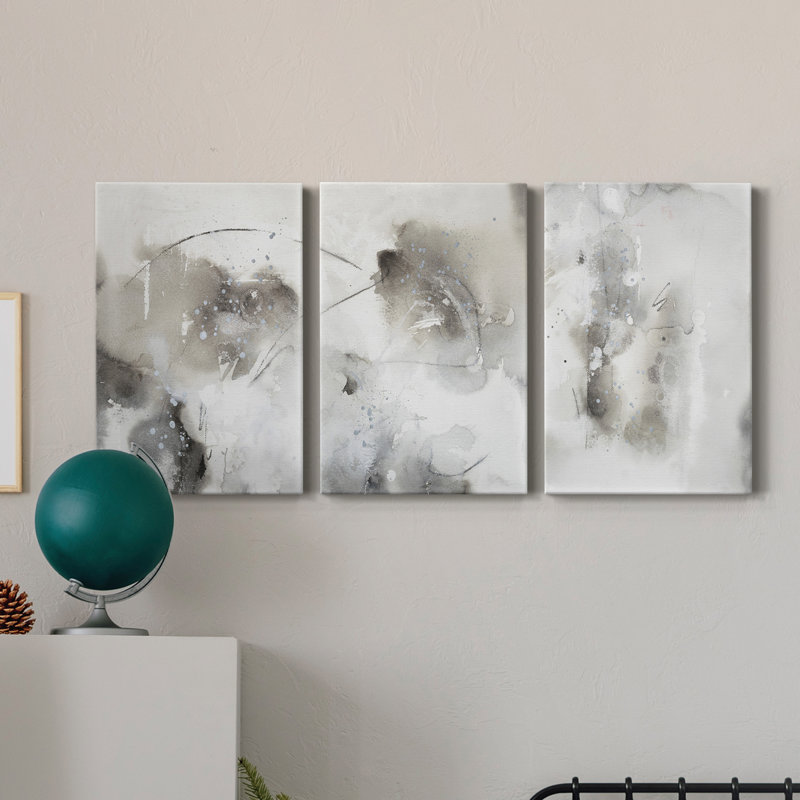 Objets mystiques I - ensemble de 3 toiles tendues, H 12 po x l 24 po x P 1 po