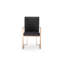 Chaise avec accoudoirs en tissu noir Levent