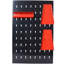 Pegboard Wall Organizer, 4ft Metal Garage Pegboard Tool Organizer w/3 Pegboards, Drill Bit Rack, Wrench Rack, Hooks Accessories, Wall-Mounted Tool Storage Pegboard for Workshop Warehouse, Black
