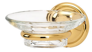 Yale Soap Dish, Polished Brass