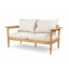 Causeuse d'extérieur moderne avec coussins confortables, chaise longue à deux places