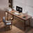 Light-walnut Rectangular Solid Wood Desk-109514307