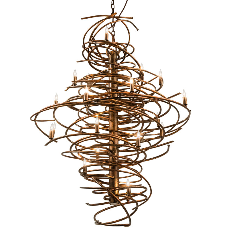 Lustre géométrique unique à 20 lumières