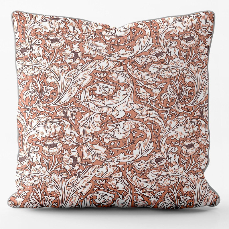 Floral Square Cushion, Blue