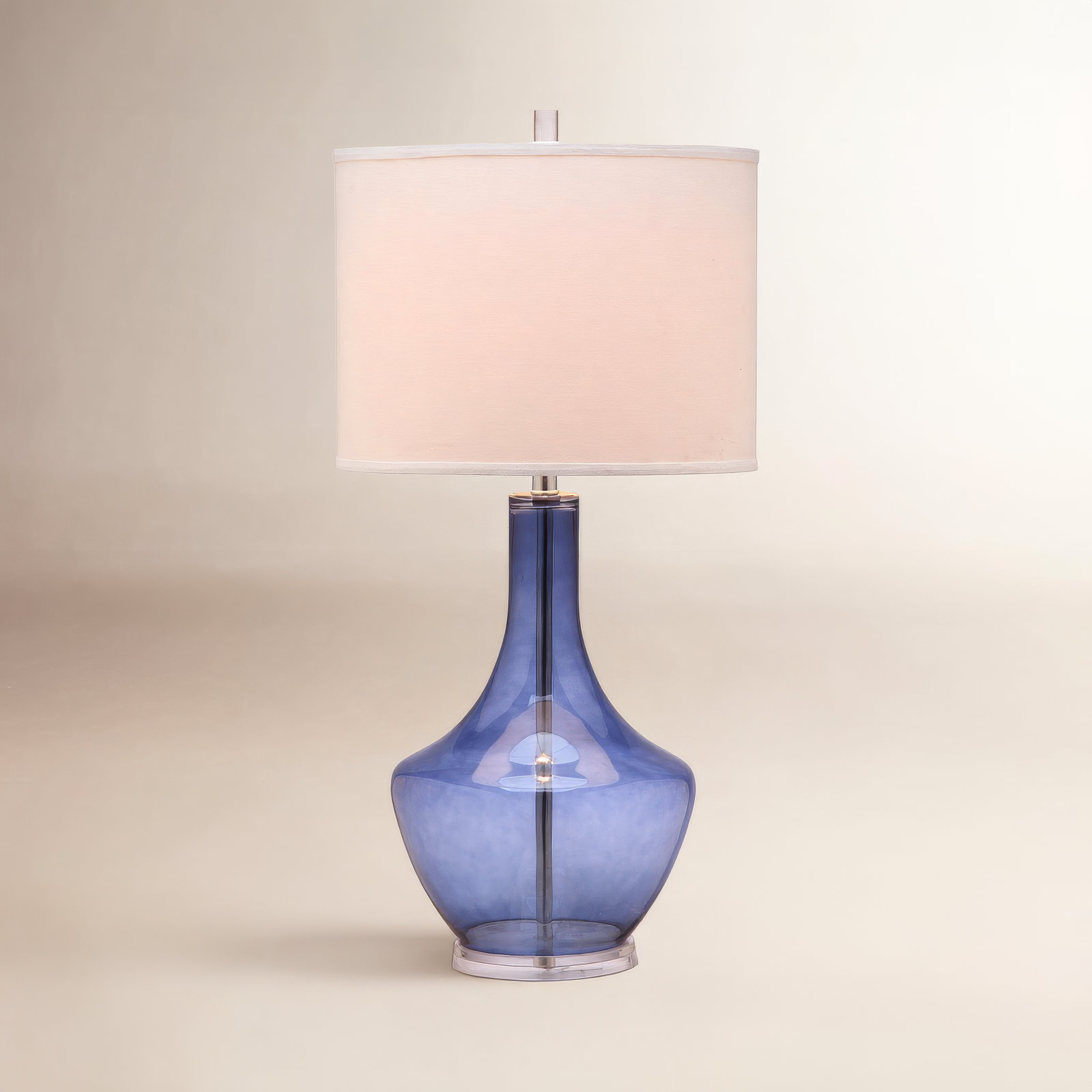 Barrington Glass Table Lamp, Light Blue