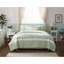 Ensemble de courtepointe en coton percale avec coussins Queen