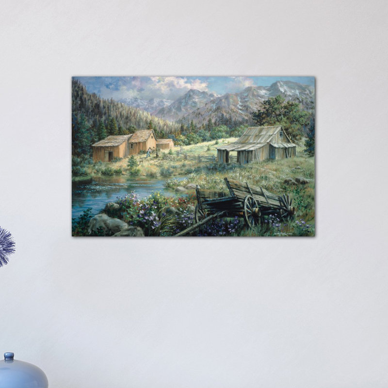« country », reproduction d’art sur toile, H 40 po x l 60 po x P 1,5 po