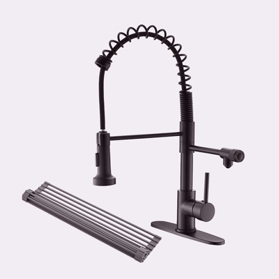 Purifier Kitchen Faucet Drinking Water Faucet With Roll Up Dish Drying Rack, Pull Down Water Filter Kitchen Sink Faucets