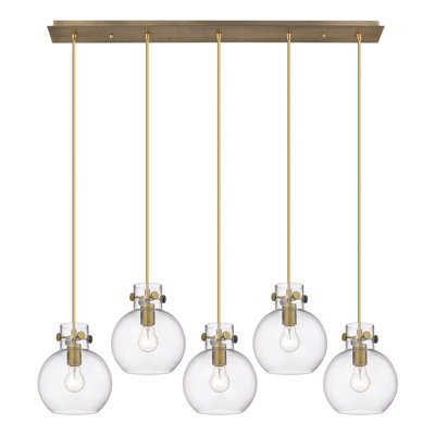 Luminaire suspendu sphère 5 lumières Amrith