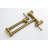 Pot Filler Faucet Wall Mount - Brass, Gold Color, Double Handles, Splash- Modern Brass Mount, Gold, Finish
