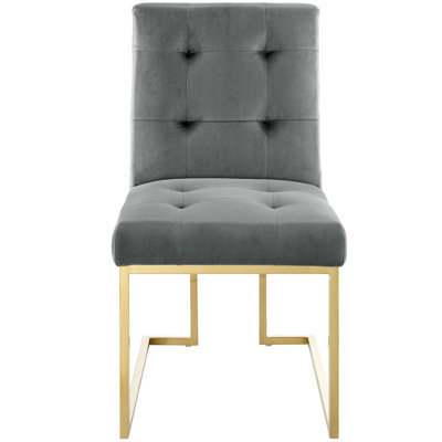 Chaise d'appoint en velours Privy