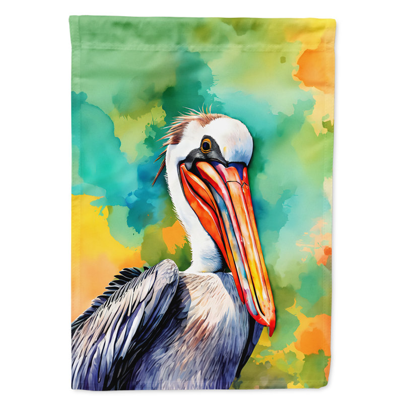Drapeau de jardin hippie avec pélican