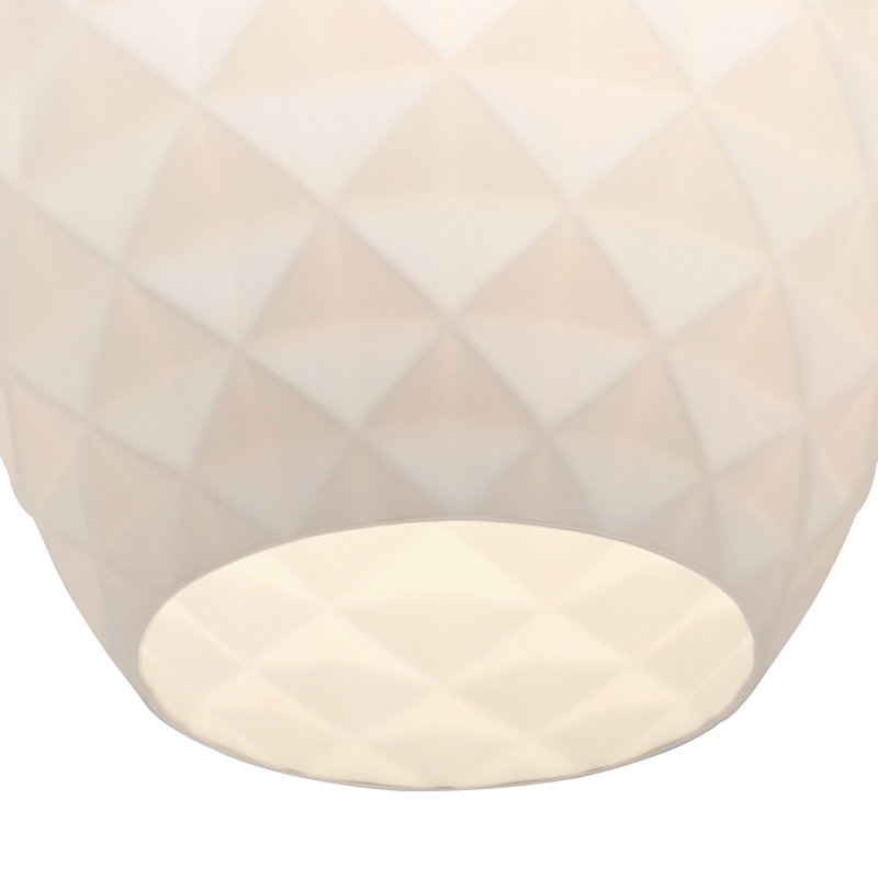 Joretha Glass Semi Flush Mount, Polished Nickel