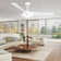 56 In.Intergrated Led Ceiling Fan With White Abs Blade