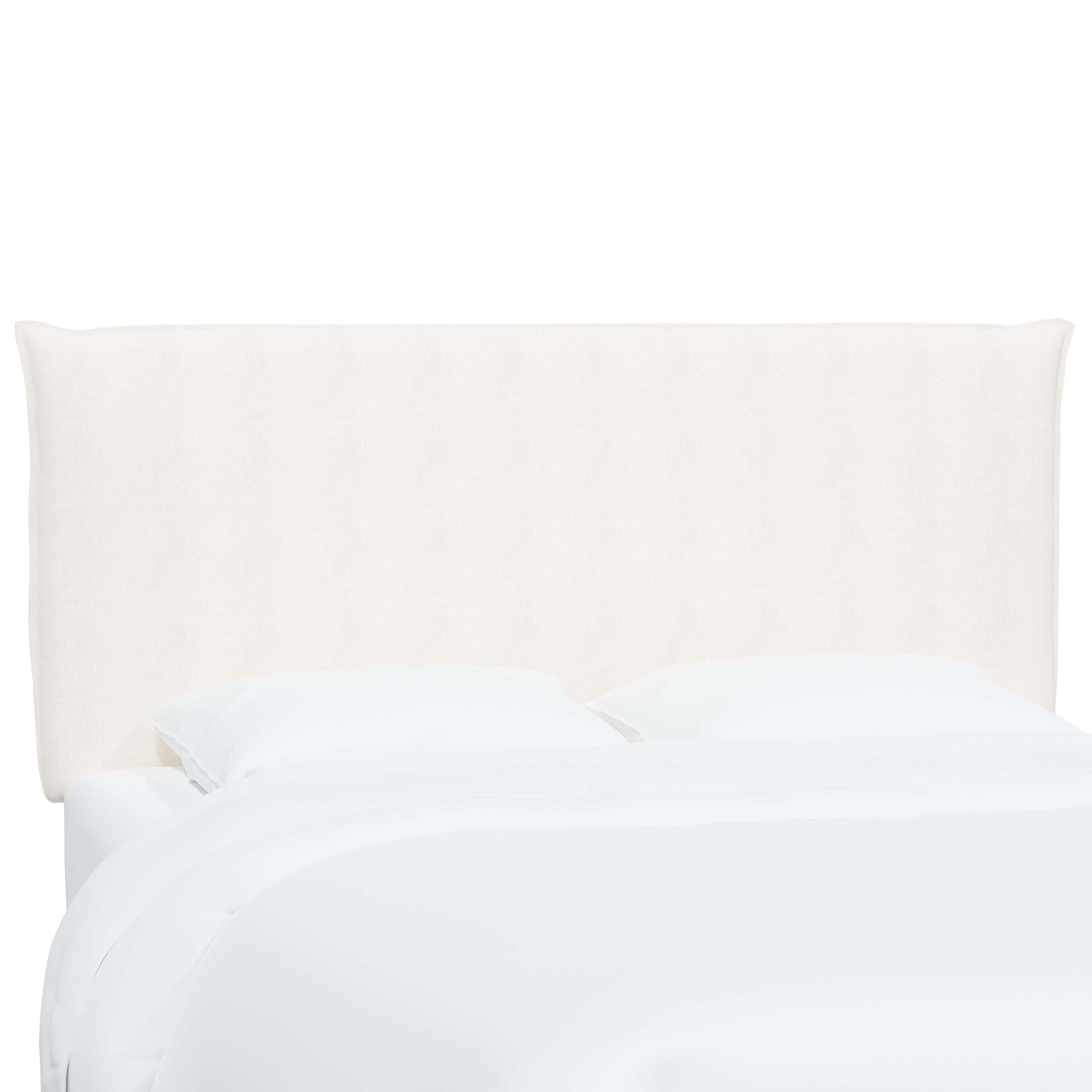 Halcyon Upholstered Headboard, Zuma White Textured Linen, King