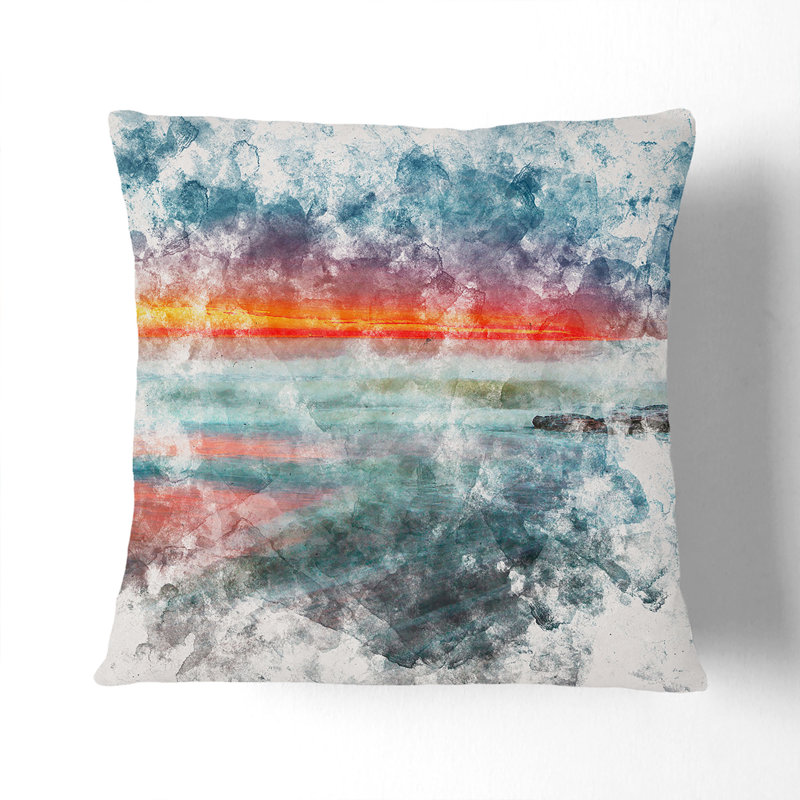 Square Throw Cushion, 40cm H x 40cm W x 15cm D