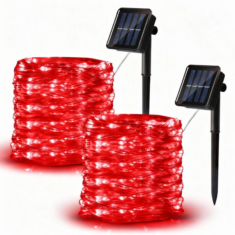 Solar String Lights For Outside Waterproof Fairy Lights With 8 Modes, Multicolor