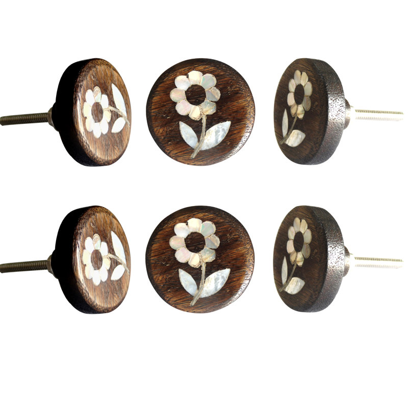 Botanical Flower Daisy 1.7" Round Knob Multipack