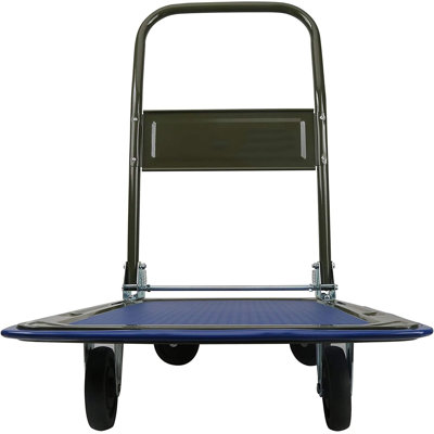 Chariot pliable à poussoir - 300 lb Camion plateforme robuste avec roues pivotantes à 360 ° Capacité - Noir
