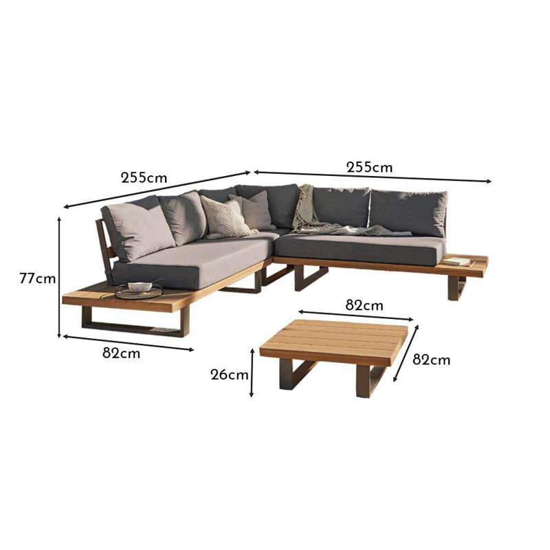 Annaleah 6 - Person Garden Lounge Set with Cushions