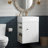 Wall-Mounted Bathroom Vanity with Diamond-Patterned Doors-1535050535