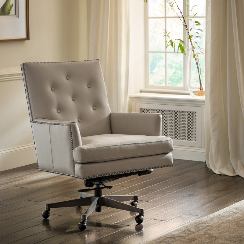 Langston Ecru Executive Office Chair, Beige