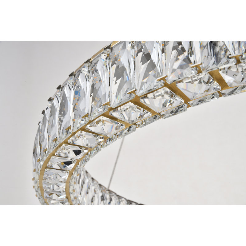 Sunderland - Light LED Pendant, Chrome, 3" H x 31" W x 31" D