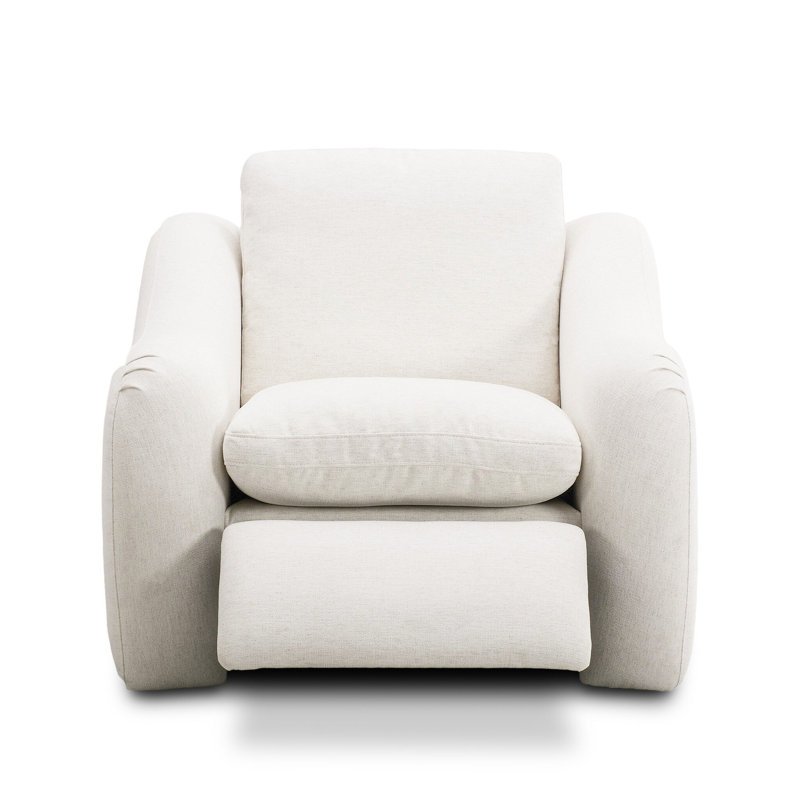 Crawford Recliner, Crypton Nomad Snow Polyester Blend