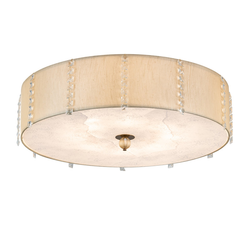 Lujoso 8 - Light Flush Mount, Brass, 11" H x 33" W x 33" D