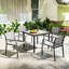 Steel Patio Dining Set Table,