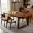 Brown solid wood rectangular dining table
