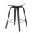 Hoxha Leather Square Counter Stool With Stained Poplar Wood Frame And 360-Degree Swivel Hoxha Collection-1281009141
