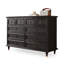 Armoire d'appoint en bois manufacturé noir massif-920565656