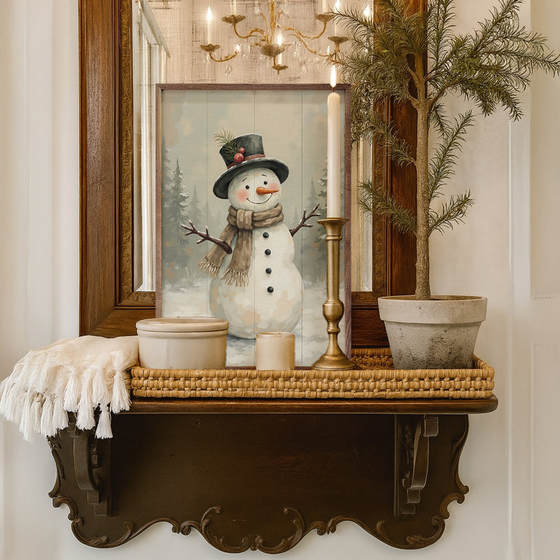 Snowman, 16" H x 10" W