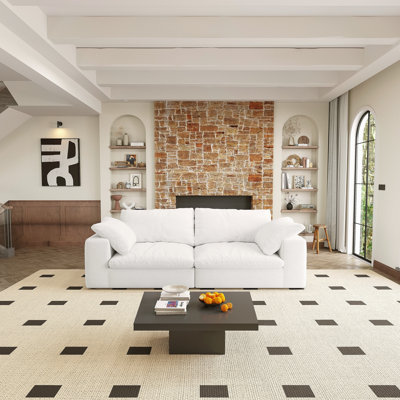 Modular Sectional Couch 80" Down Filled Modular Sectional Sofas For Living Room,Cushion Covers Removable Loveseater 2Seaters
