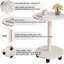 Mobile Rotating Side Table With Wheels - 360° Swivel Sliding Couch Table For Living Room & Bedroom, Space-Saving Design For Sofas And Beds, Easy Assembly Required