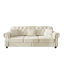 Ensemble de salon, canapé en velours avec causeuse, fauteuil et repose-pieds Mid-Century-891590490